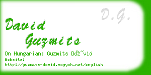 david guzmits business card